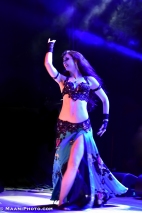 Rachael bellydancing with live band at the Arab Quarterly in London, April 2016